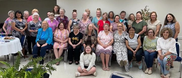 Ladies Bible study group at tea — FBC, Fall 2025